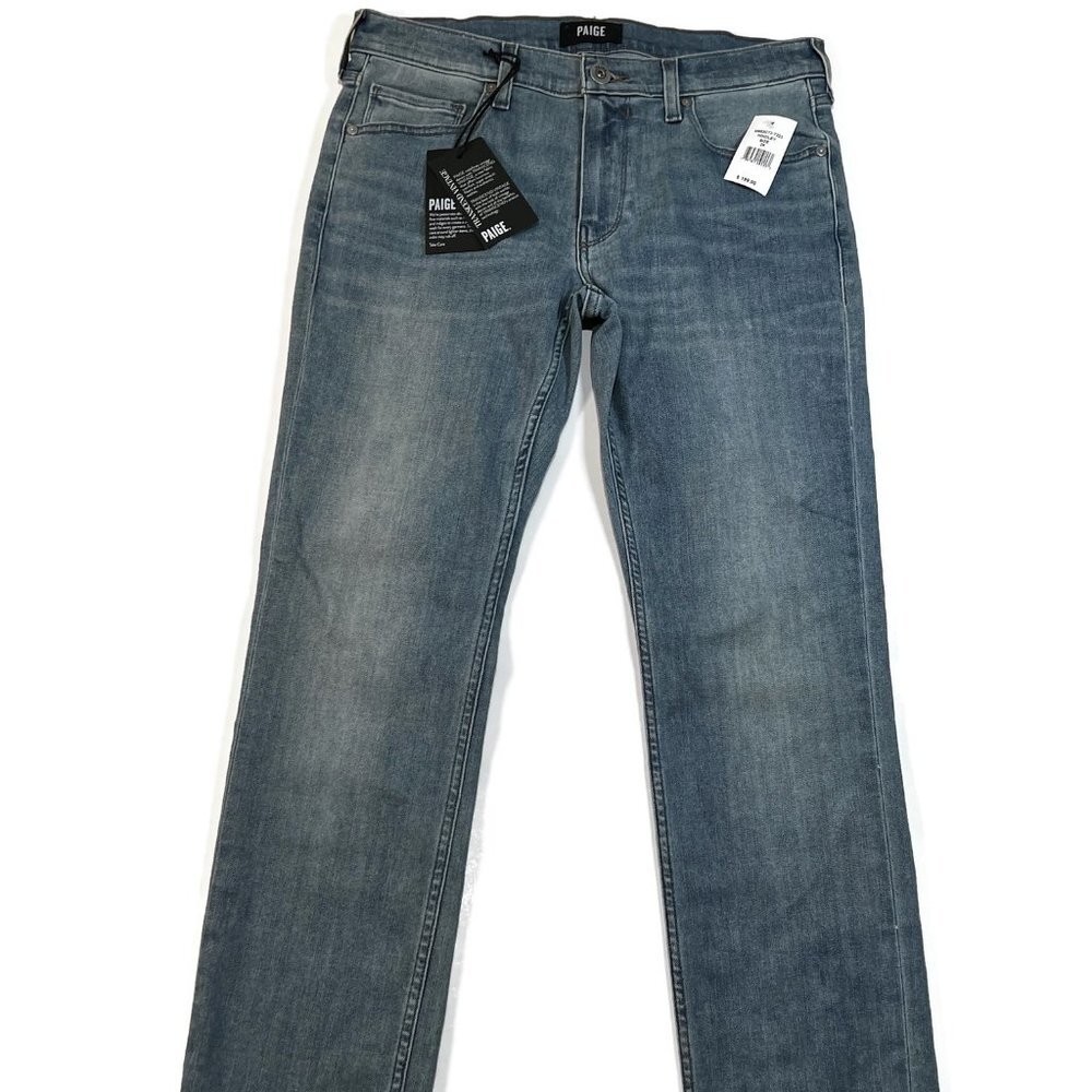 Paige Lennox Slim Straight Mens Jeans 29 MSRP $199 Measure 31 x 31 Blue New NWT